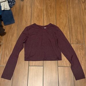Girlfriend Collective Burgundy Purple Long Sleeve Tee
